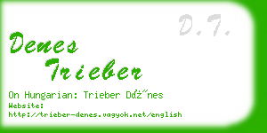 denes trieber business card